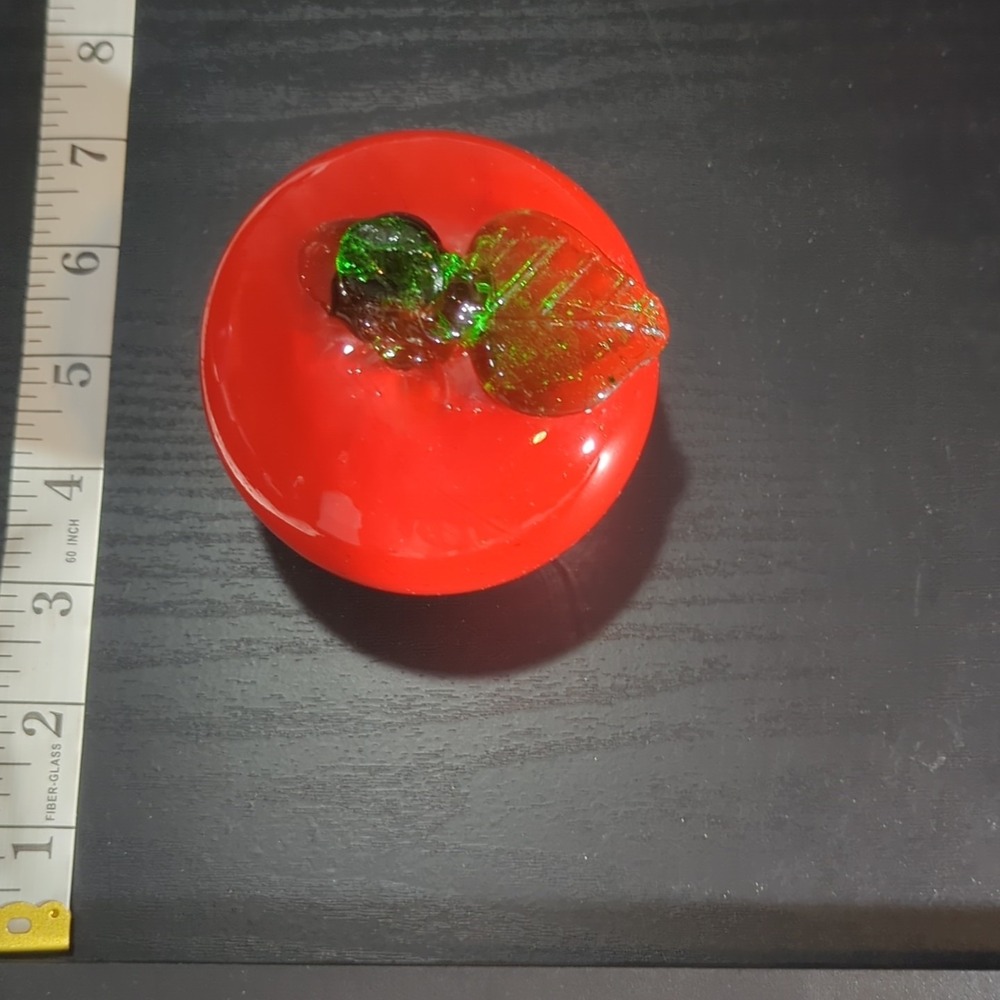 Murano Style Hand Blown Decorative Apple‎ Table Piece